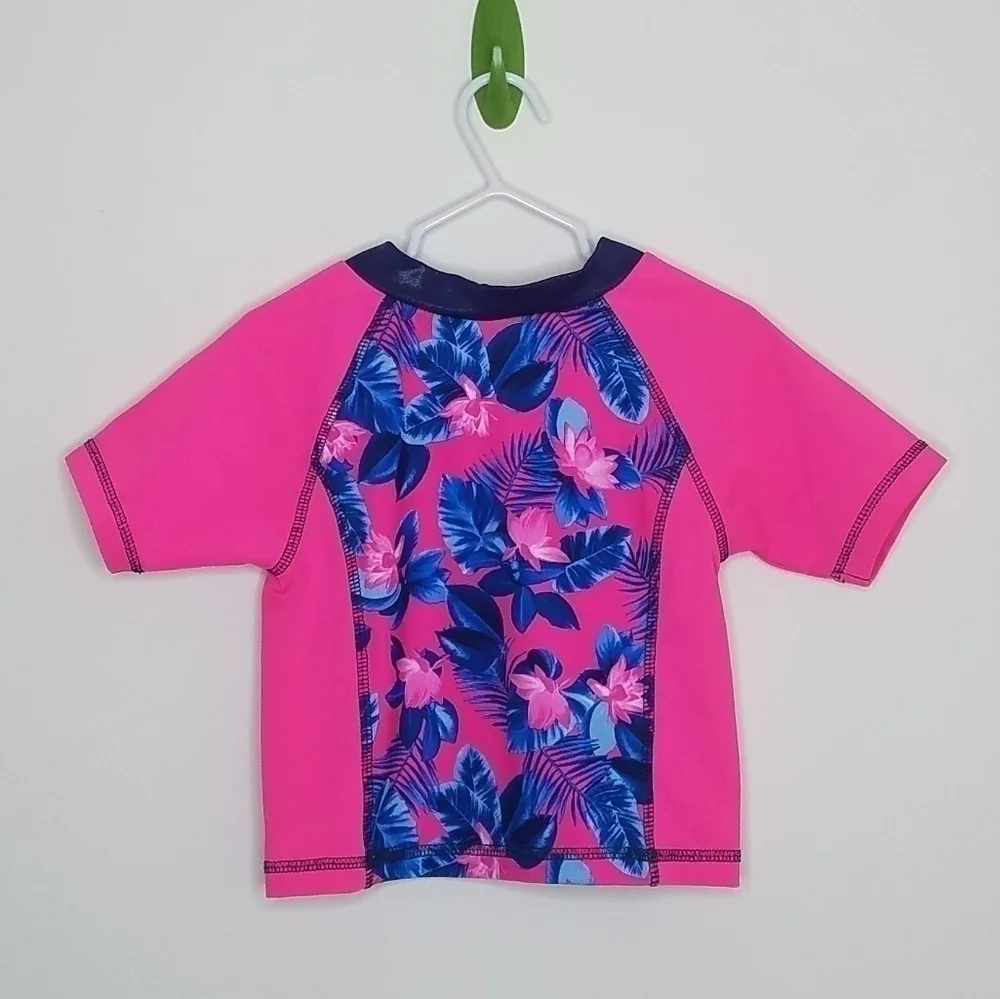 Lily & Dan Flower Rashguard Swim Shirt 4T